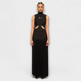 Kristen - Maxi obleka s pliseji in izrezi