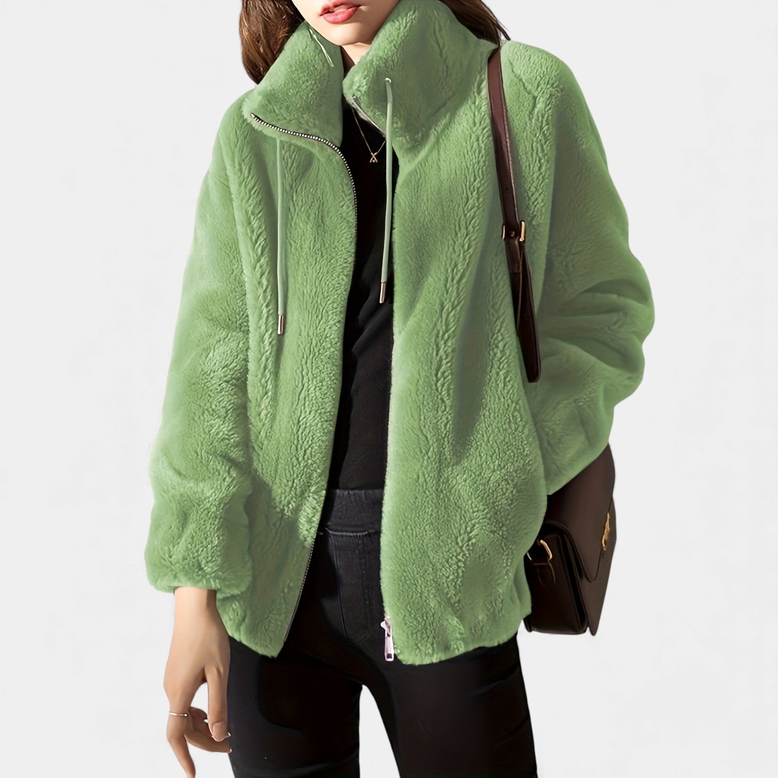 Adéla – Lahka bunda s kapuco na zadrgo