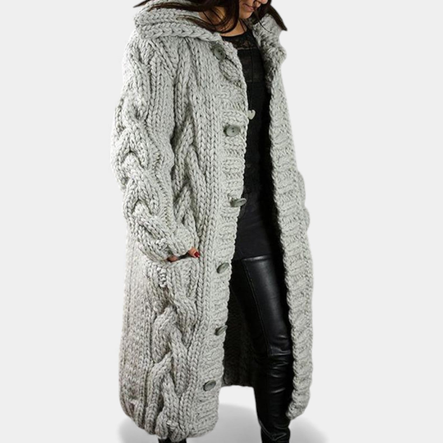 Adrijana – Elegantni udobni pleteni plašč