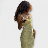 Kryptografski cvetlični vzorec Maxi obleka