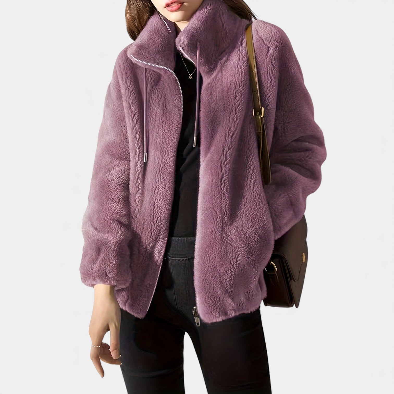 Adéla – Lahka bunda s kapuco na zadrgo