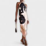 Ivy - Unikatna satenska obleka na naramnice