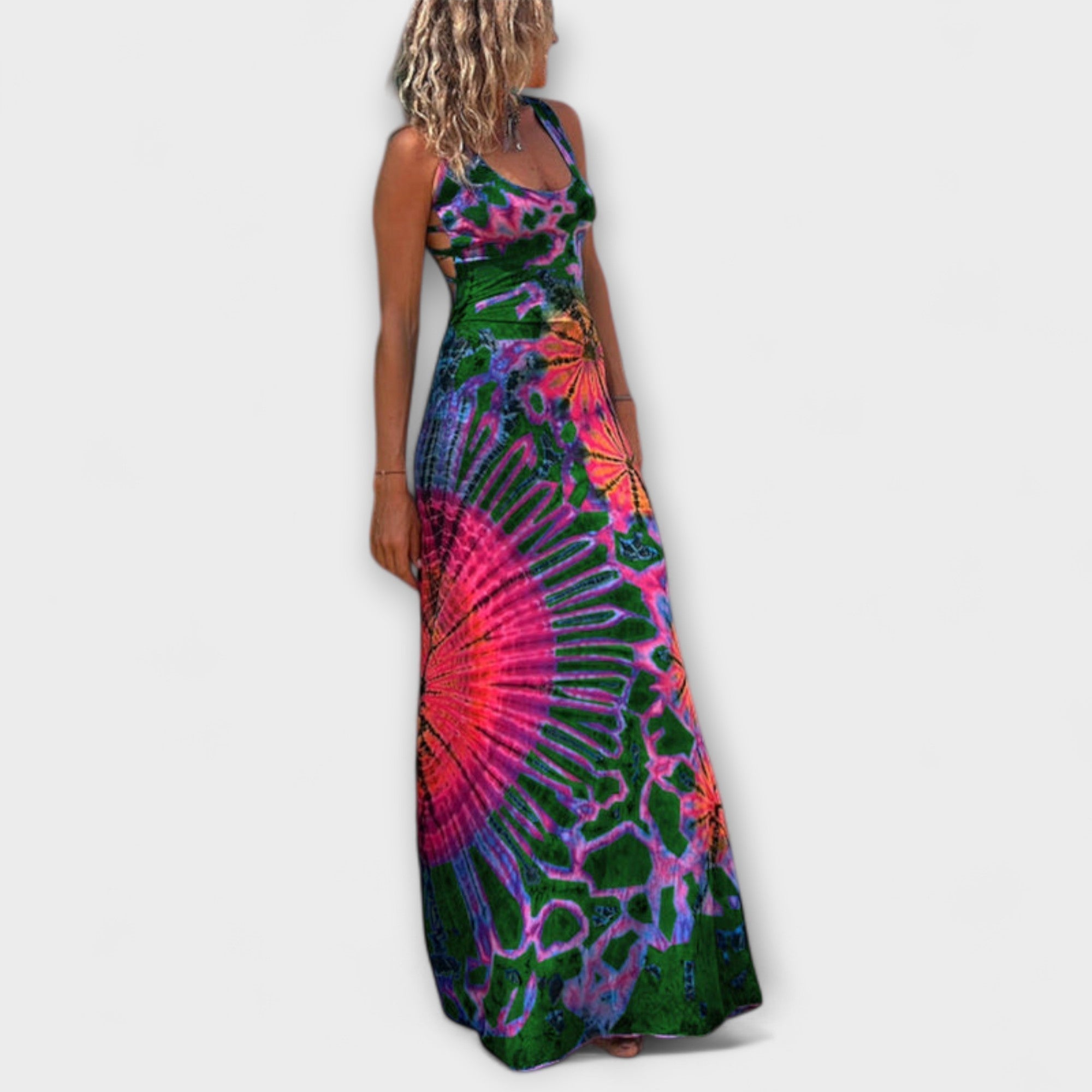 Ronja - La Bamba Tie-Dye Print Maxi Obleka