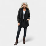 Majda - Srednje dolg plašč z dvojnim zapenjanjem